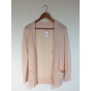 NWT J.CREW cardigan XS baby peach